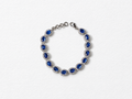 Blue gemstone silver bracelet