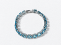 Blue gemstone silver bracelet
