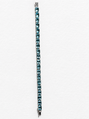 Blue gemstone silver bracelet