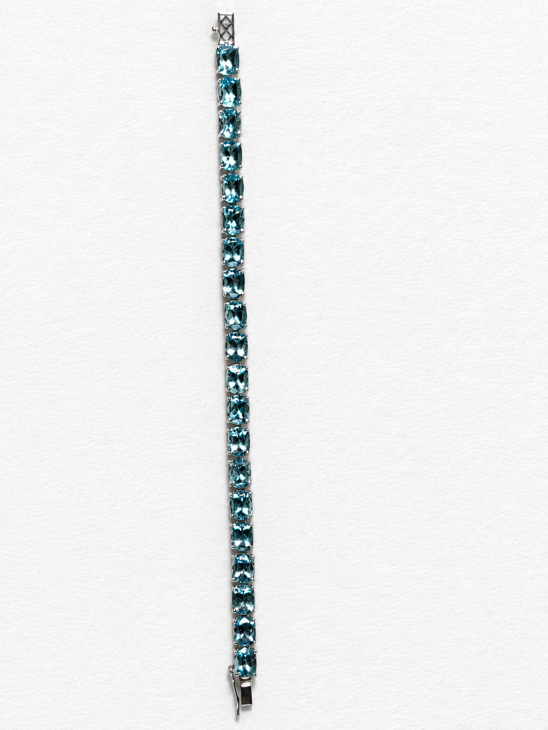 Blue gemstone silver bracelet