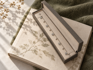 Handcrafted silver bracelet in presentation box