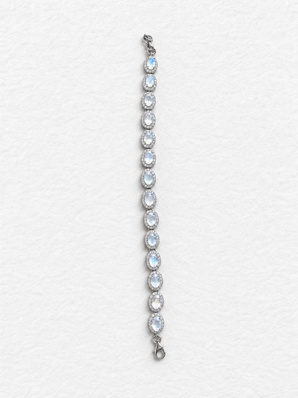 Moonstone silver bracelet back view