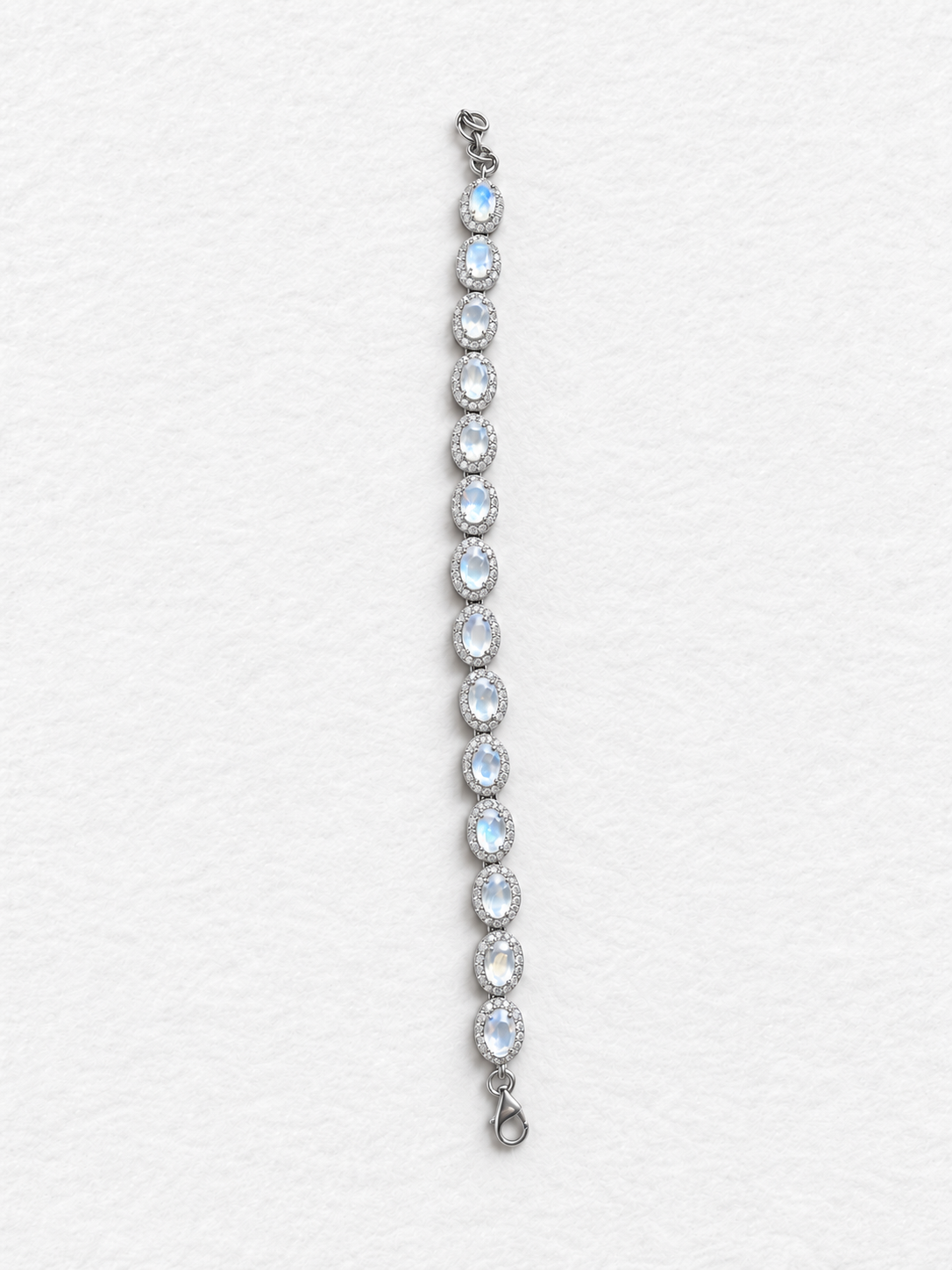 Moonstone silver bracelet back view