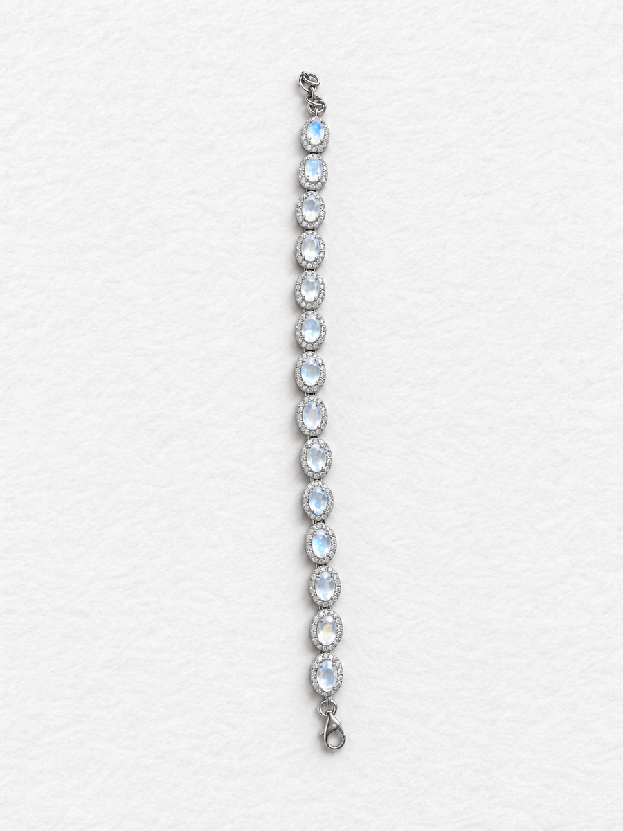 Moonstone Silver Bracelet