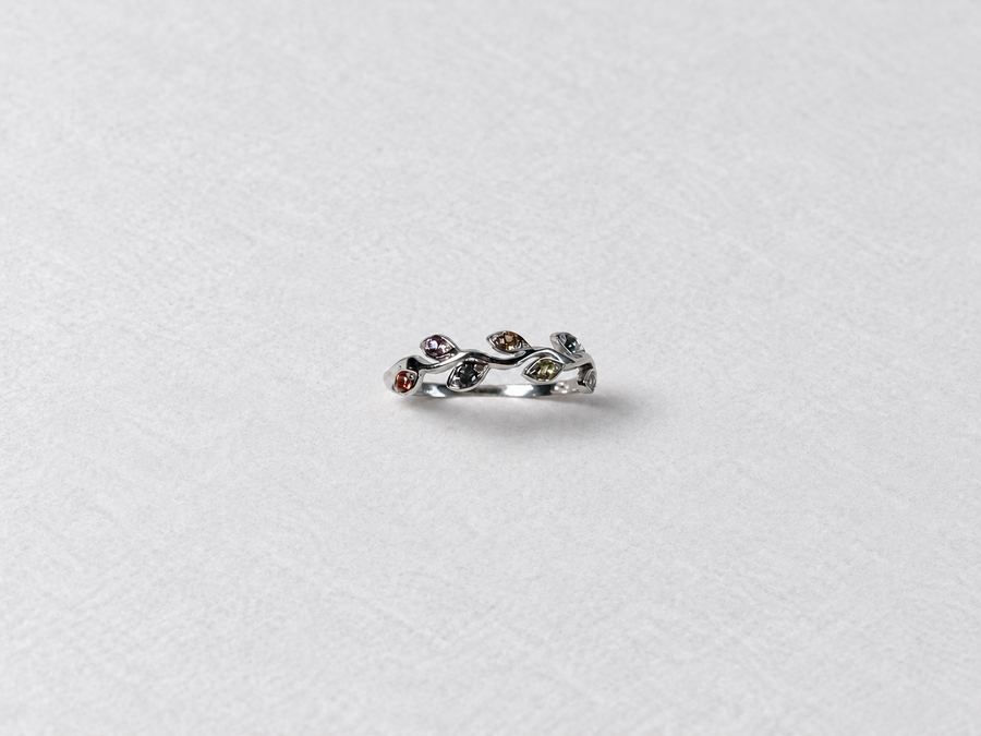 Multicolor Gemstone Silver Ring