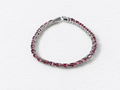 Pink gemstone silver bracelet
