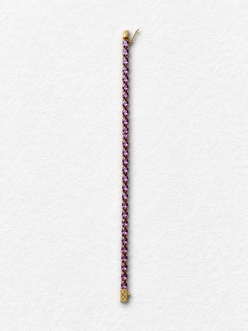 Pink gemstone gold bracelet view 3