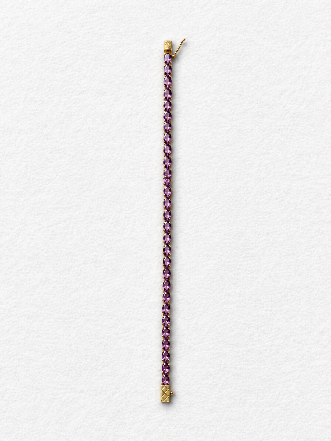 Pink gemstone gold bracelet view 3