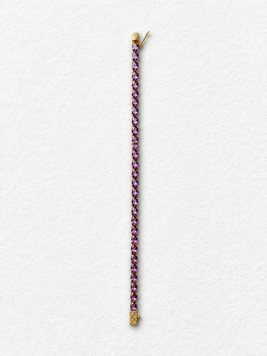 Pink Gemstone Gold Bracelet