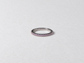 Pink gemstone eternity silver ring view 1