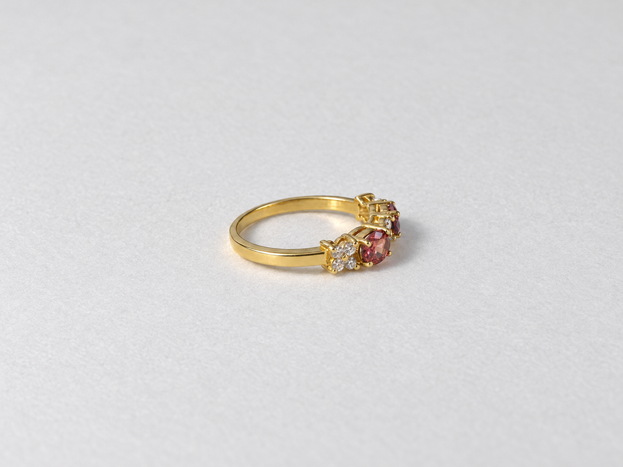 Pink Gemstone Gold Ring