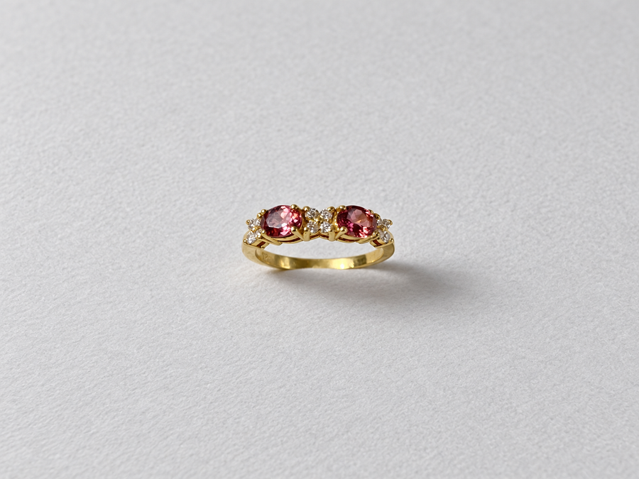 Pink Gemstone Gold Ring