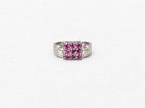 Pink Gemstone Silver Ring