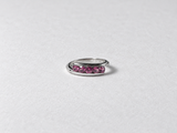 Pink Gemstone Silver Band Ring