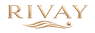 RIVAY gold wordmark with wave emblem
