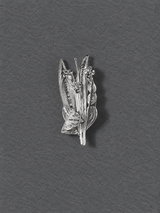Silver Botanical Brooch