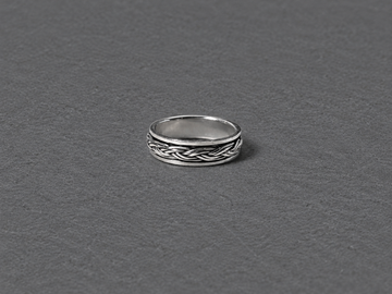 Silver braided ring