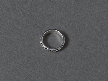 Silver braided ring