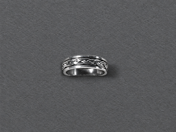 Silver braided ring