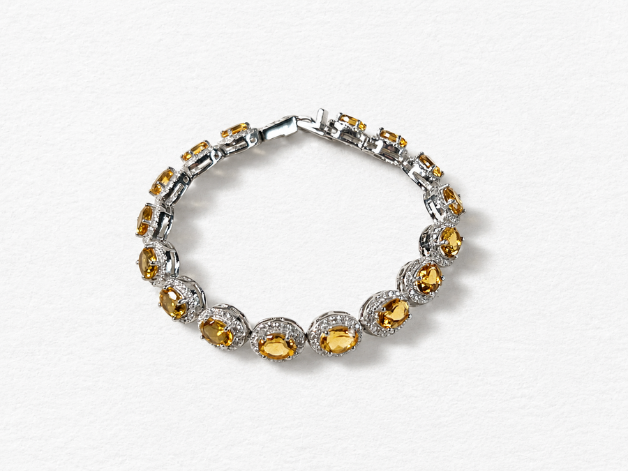 Silver Citrine Bracelet