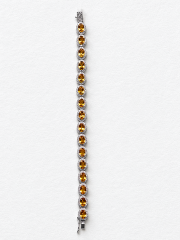 Silver citrine bracelet
