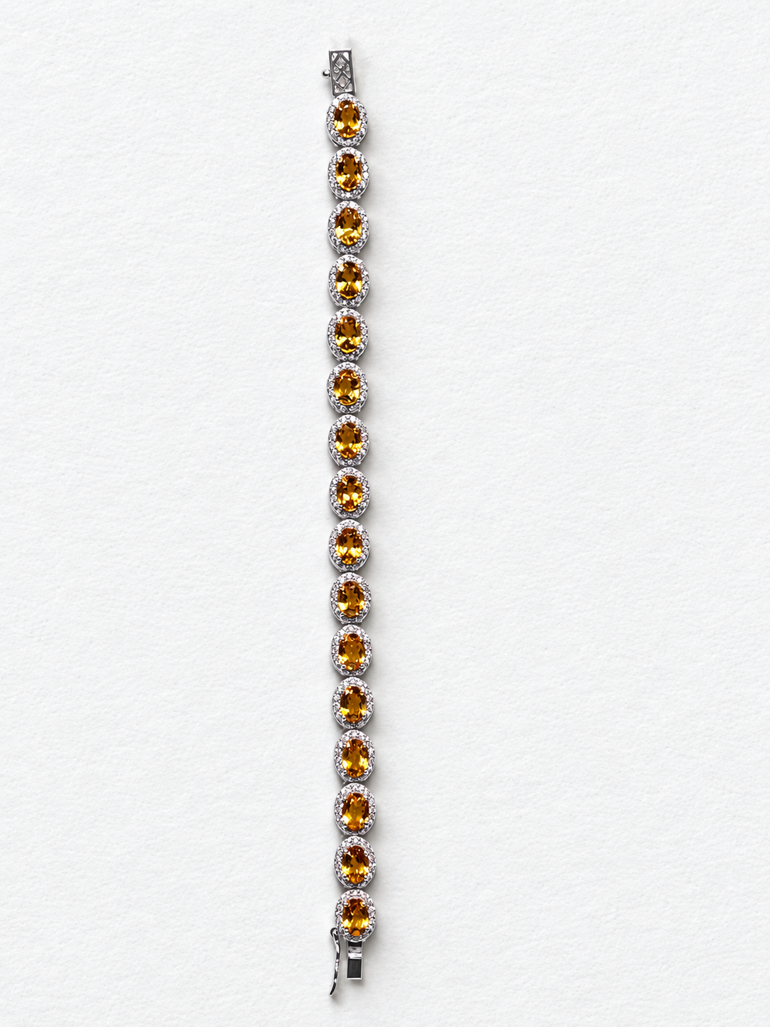 Silver citrine bracelet