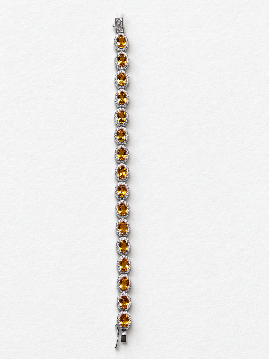Silver Citrine Bracelet