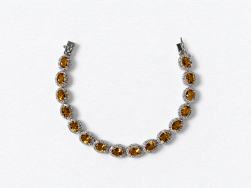 Silver citrine bracelet