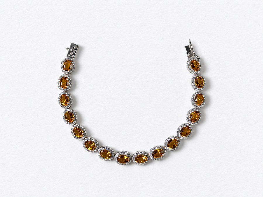 Silver Citrine Bracelet