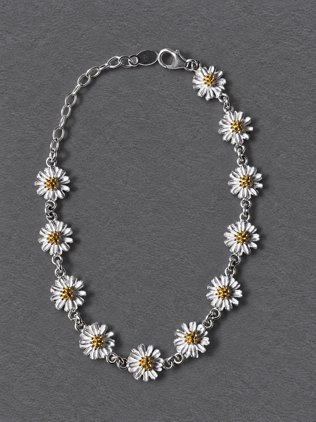 Silver daisy bracelet