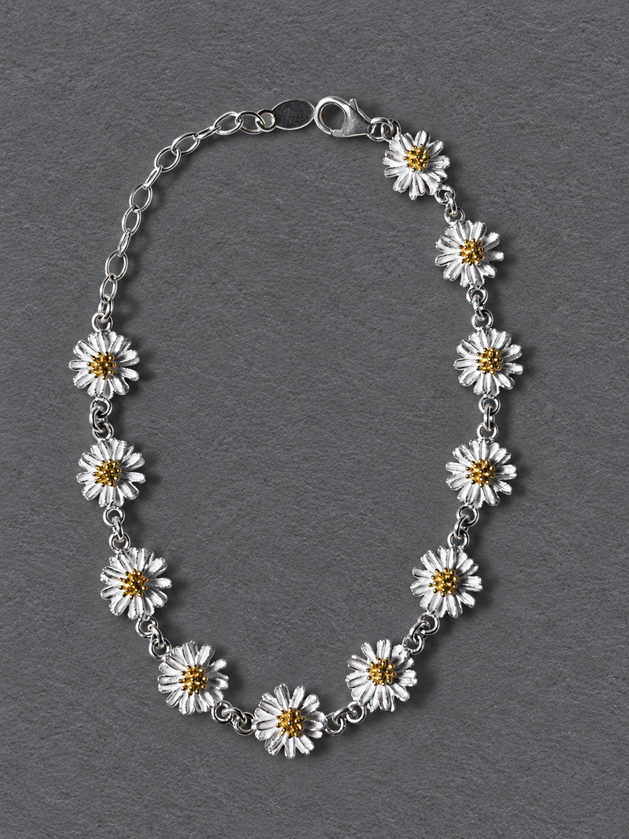 Silver Daisy Bracelet