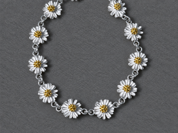 Silver daisy bracelet