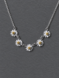 Silver daisy necklace