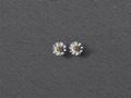 Silver daisy stud earrings