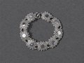 Silver floral bracelet