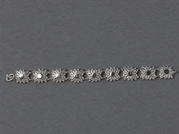 Silver floral bracelet