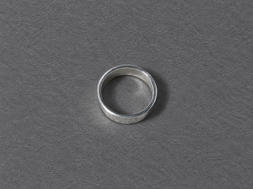 Silver hammered ring