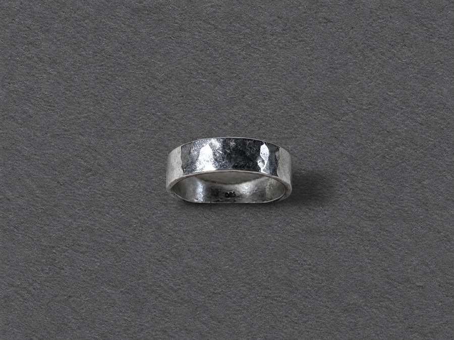 Silver Hammered Ring