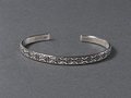 Silver patterned cuff bracelet