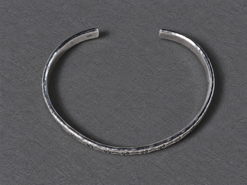 Silver patterned cuff bracelet