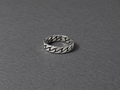Silver woven ring