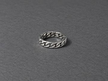 Silver woven ring