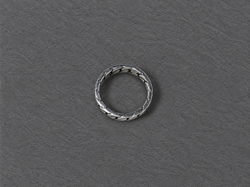 Silver woven ring