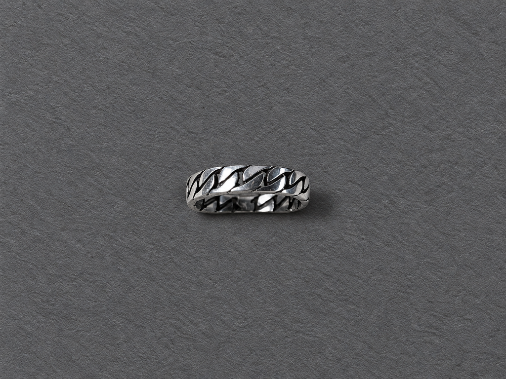 Silver woven ring