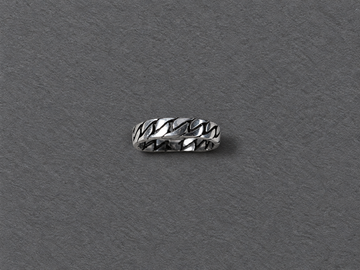 Silver woven ring