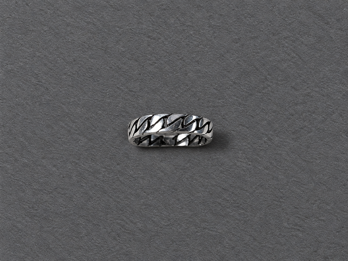 Silver woven ring